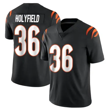 Nike Elijah Holyfield Men's Limited Cincinnati Bengals Black Team Color Vapor Untouchable Jersey