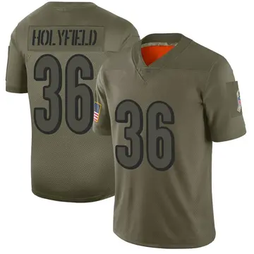 Nike Elijah Holyfield Men's Limited Cincinnati Bengals Camo 2019 Salute to Service Jersey