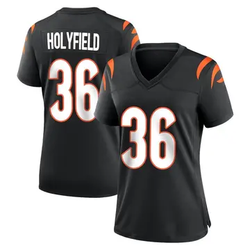Nike Elijah Holyfield Women's Game Cincinnati Bengals Black Team Color Jersey