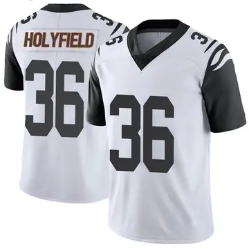 Nike Elijah Holyfield Youth Limited Cincinnati Bengals White Color Rush Vapor Untouchable Jersey
