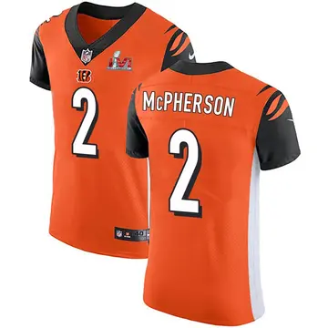 Nike Evan McPherson Men's Elite Cincinnati Bengals Orange Alternate Vapor Untouchable Super Bowl LVI Bound Jersey