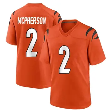 Nike Evan McPherson Men's Game Cincinnati Bengals Orange Jersey