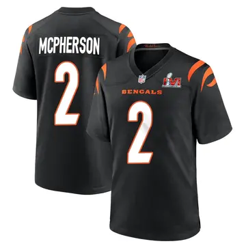 Nike Evan McPherson Youth Game Cincinnati Bengals Black Team Color Super Bowl LVI Bound Jersey