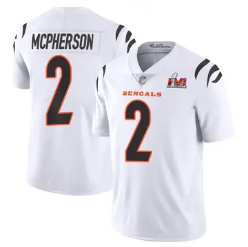 Nike Evan McPherson Youth Limited Cincinnati Bengals White Vapor Untouchable Super Bowl LVI Bound Jersey