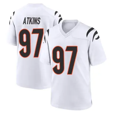Nike Geno Atkins Men's Game Cincinnati Bengals White Jersey