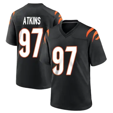 Nike Geno Atkins Youth Game Cincinnati Bengals Black Team Color Jersey