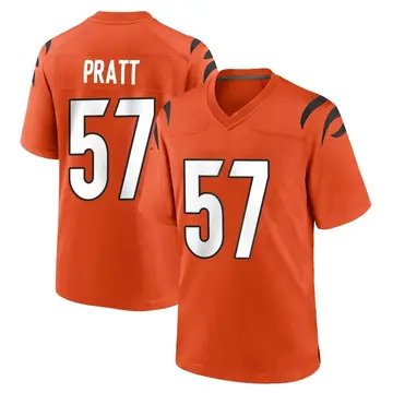 Nike Germaine Pratt Men's Game Cincinnati Bengals Orange Jersey