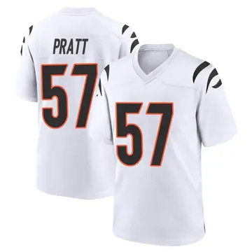 Nike Germaine Pratt Men's Game Cincinnati Bengals White Jersey