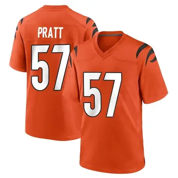 Nike Germaine Pratt Youth Game Cincinnati Bengals Orange Jersey