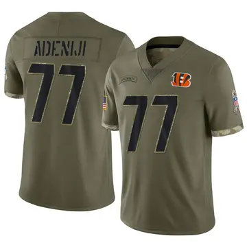 Nike Hakeem Adeniji Men's Limited Cincinnati Bengals Olive 2022 Salute To Service Jersey