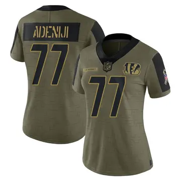 Nike Hakeem Adeniji Women's Limited Cincinnati Bengals Olive 2021 Salute To Service Jersey