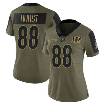 Nike Hayden Hurst Women's Limited Cincinnati Bengals Olive 2021 Salute To Service Jersey