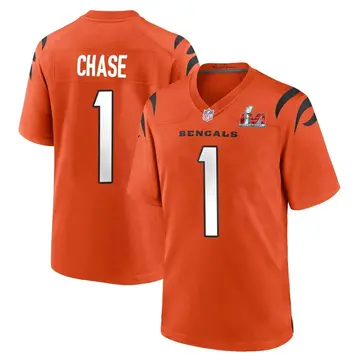 Nike Ja'Marr Chase Men's Game Cincinnati Bengals Orange Super Bowl LVI Bound Jersey