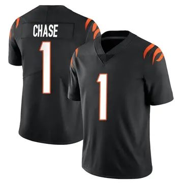 Nike Ja'Marr Chase Men's Limited Cincinnati Bengals Black Team Color Vapor Untouchable Jersey