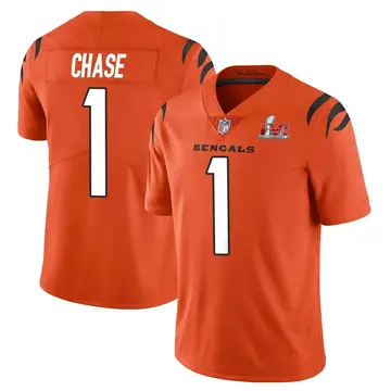 Nike Ja'Marr Chase Men's Limited Cincinnati Bengals Orange Vapor Untouchable Super Bowl LVI Bound Jersey