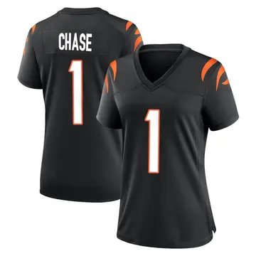 Nike Ja'Marr Chase Women's Game Cincinnati Bengals Black Team Color Jersey