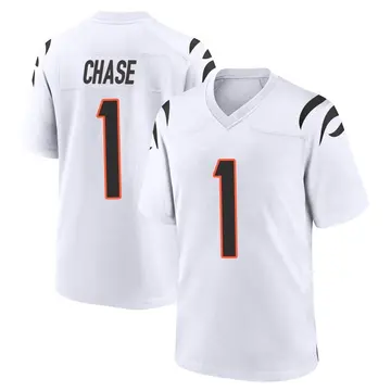 Nike Ja'Marr Chase Youth Game Cincinnati Bengals White Jersey