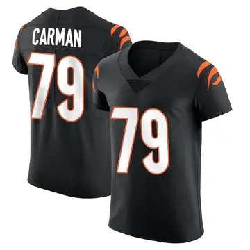 Nike Jackson Carman Men's Elite Cincinnati Bengals Black Team Color Vapor Untouchable Jersey