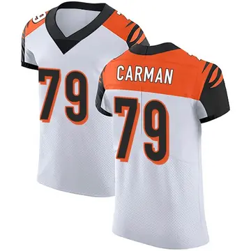 Nike Jackson Carman Men's Elite Cincinnati Bengals White Vapor Untouchable Jersey