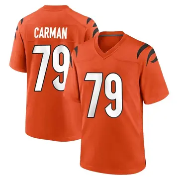 Nike Jackson Carman Men's Game Cincinnati Bengals Orange Jersey