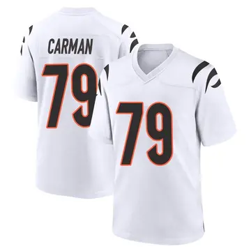 Nike Jackson Carman Men's Game Cincinnati Bengals White Jersey