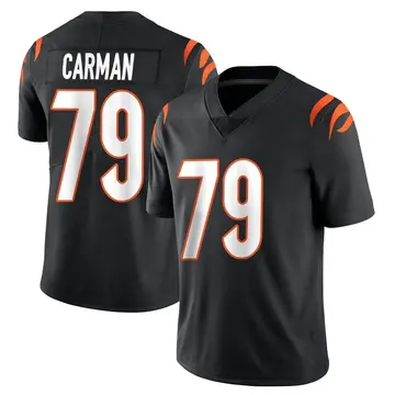 Nike Jackson Carman Men's Limited Cincinnati Bengals Black Team Color Vapor Untouchable Jersey