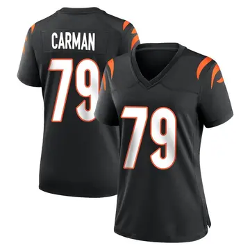 Nike Jackson Carman Women's Game Cincinnati Bengals Black Team Color Jersey