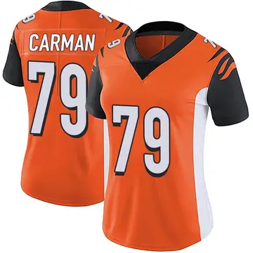 Nike Jackson Carman Women's Limited Cincinnati Bengals Orange Vapor Untouchable Jersey