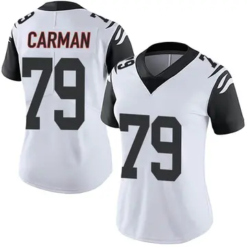 Nike Jackson Carman Women's Limited Cincinnati Bengals White Color Rush Vapor Untouchable Jersey