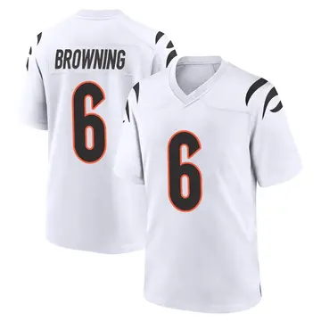 Nike Jake Browning Men's Game Cincinnati Bengals White Jersey