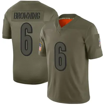 Nike Jake Browning Men's Limited Cincinnati Bengals Camo 2019 Salute to Service Jersey