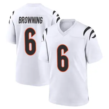 Nike Jake Browning Youth Game Cincinnati Bengals White Jersey