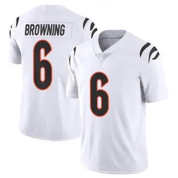 Nike Jake Browning Youth Limited Cincinnati Bengals White Vapor Untouchable Jersey