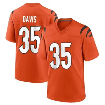 Nike Jalen Davis Men's Game Cincinnati Bengals Orange Jersey