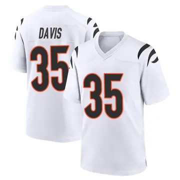 Nike Jalen Davis Men's Game Cincinnati Bengals White Jersey