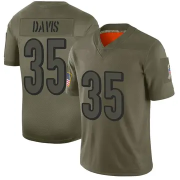 Nike Jalen Davis Men's Limited Cincinnati Bengals Camo 2019 Salute to Service Jersey