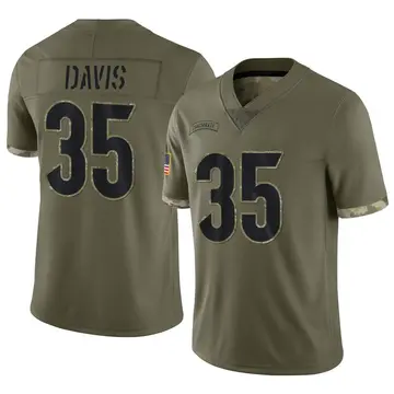 Nike Jalen Davis Men's Limited Cincinnati Bengals Olive 2022 Salute To Service Jersey
