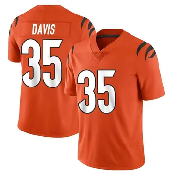 Nike Jalen Davis Men's Limited Cincinnati Bengals Orange Vapor Untouchable Jersey