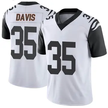 Nike Jalen Davis Men's Limited Cincinnati Bengals White Color Rush Vapor Untouchable Jersey