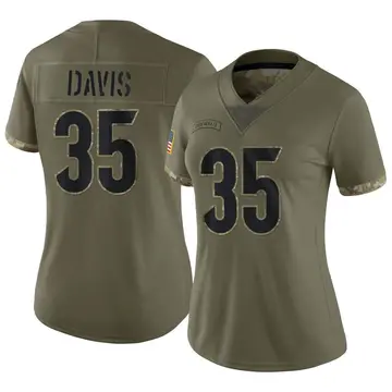 Nike Jalen Davis Women's Limited Cincinnati Bengals Olive 2022 Salute To Service Jersey