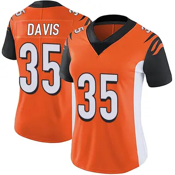 Nike Jalen Davis Women's Limited Cincinnati Bengals Orange Vapor Untouchable Jersey