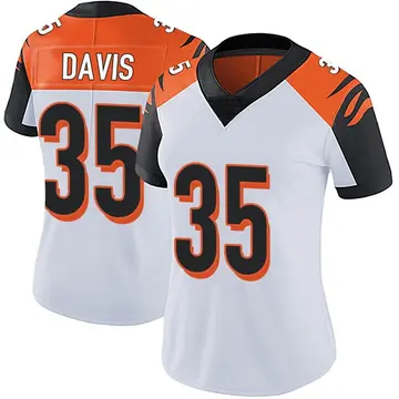 Nike Jalen Davis Women's Limited Cincinnati Bengals White Vapor Untouchable Jersey