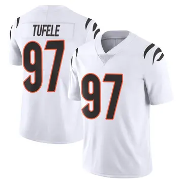 Nike Jay Tufele Men's Limited Cincinnati Bengals White Vapor Untouchable Jersey