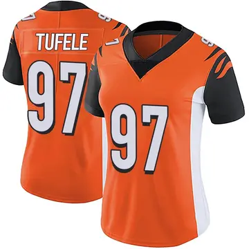 Nike Jay Tufele Women's Limited Cincinnati Bengals Orange Vapor Untouchable Jersey