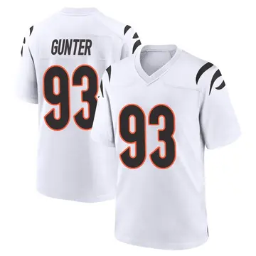 Nike Jeff Gunter Men's Game Cincinnati Bengals White Jersey