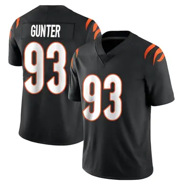 Nike Jeff Gunter Men's Limited Cincinnati Bengals Black Team Color Vapor Untouchable Jersey