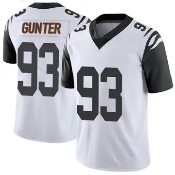 Nike Jeff Gunter Men's Limited Cincinnati Bengals White Color Rush Vapor Untouchable Jersey