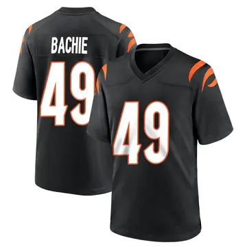Nike Joe Bachie Men's Game Cincinnati Bengals Black Team Color Jersey