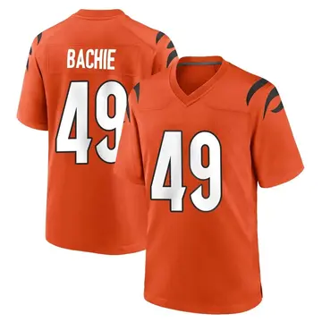 Nike Joe Bachie Men's Game Cincinnati Bengals Orange Jersey