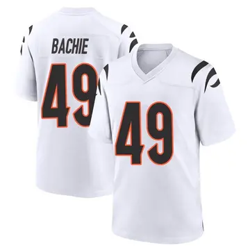 Nike Joe Bachie Men's Game Cincinnati Bengals White Jersey